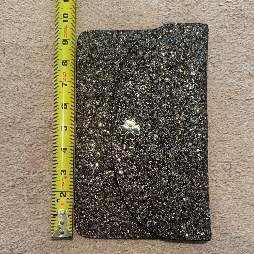 Kate Spade Elegant Black Glitter Clutch
